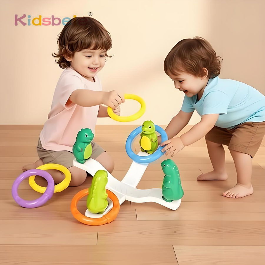 Kids Outdoor Education - Kids Dinosaur Ring Toss Wobbly Balance