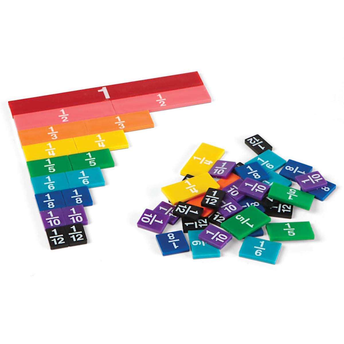 Math Manipulative Set - Rainbow Fraction Tiles - Math Manipulatives