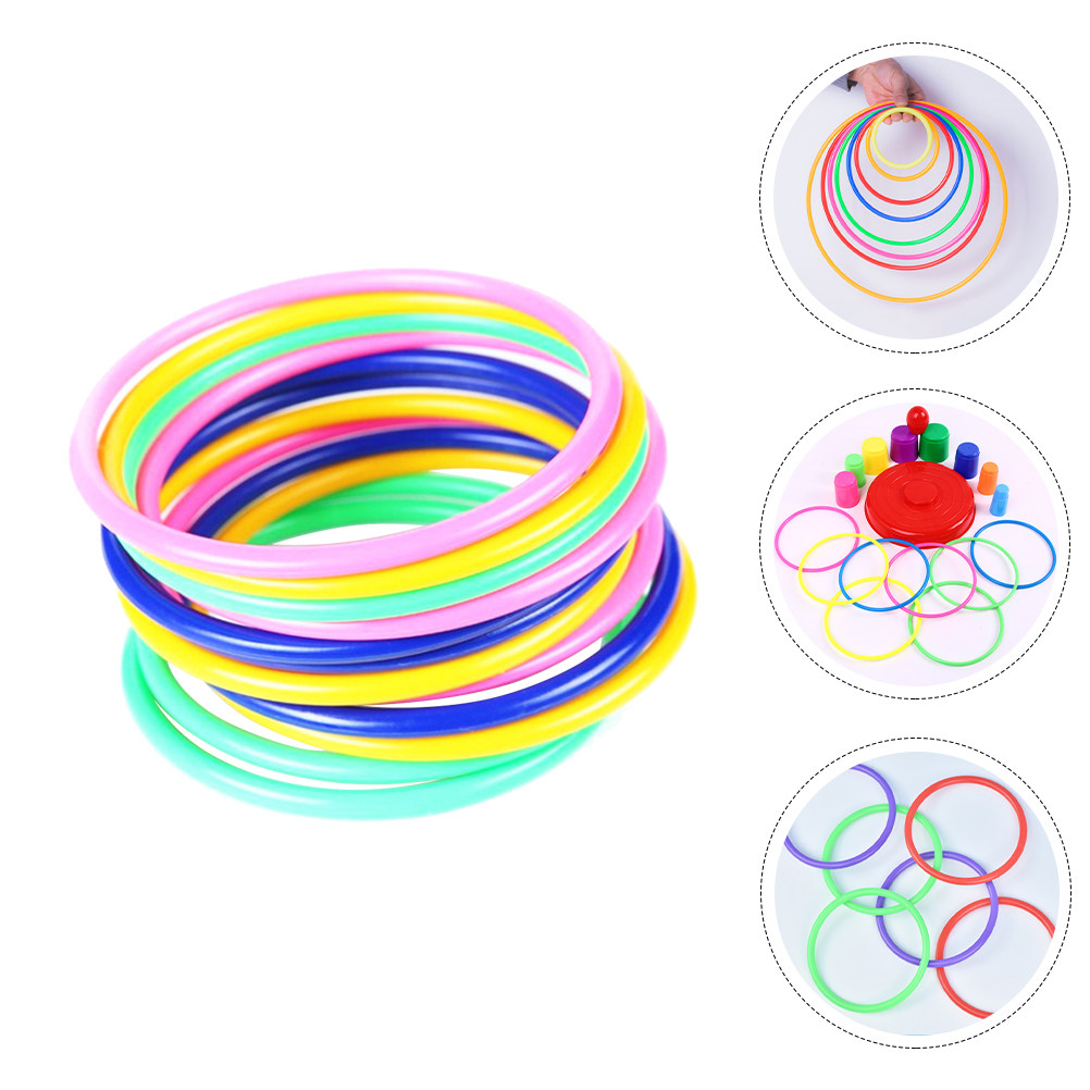 Kids Outdoor Education - 30Pcs Waterproof Premium Plastic Toss Rings