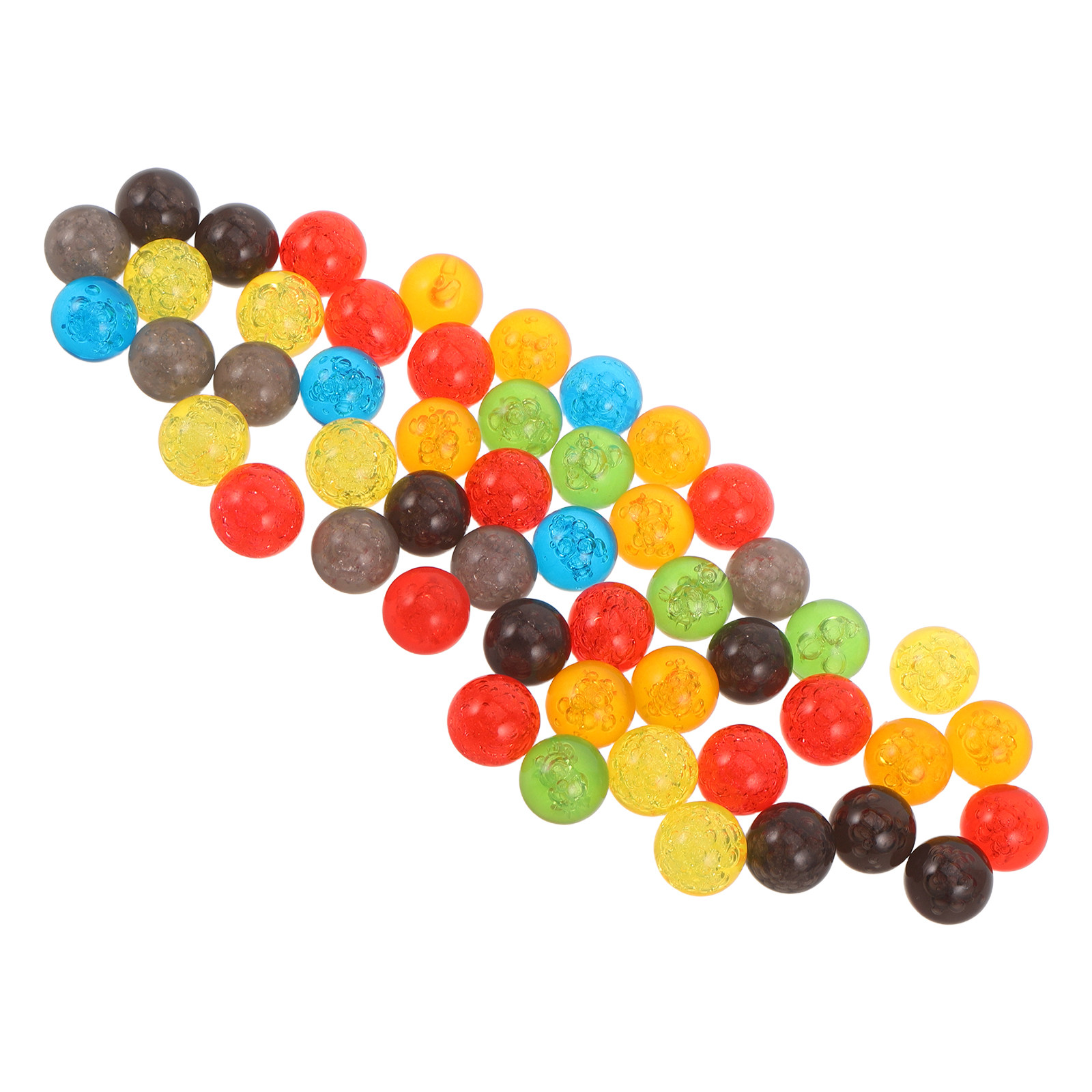 Math Manipulative Set - 50Pcs Bubble Acrylic Bright Colored Marbles
