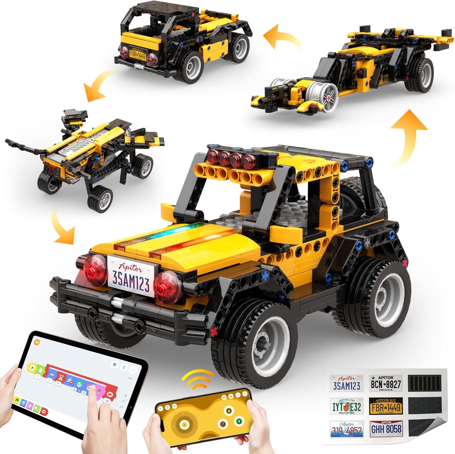 Kids Education Free App - Apitor Robot R 4-in-1 STEM Building