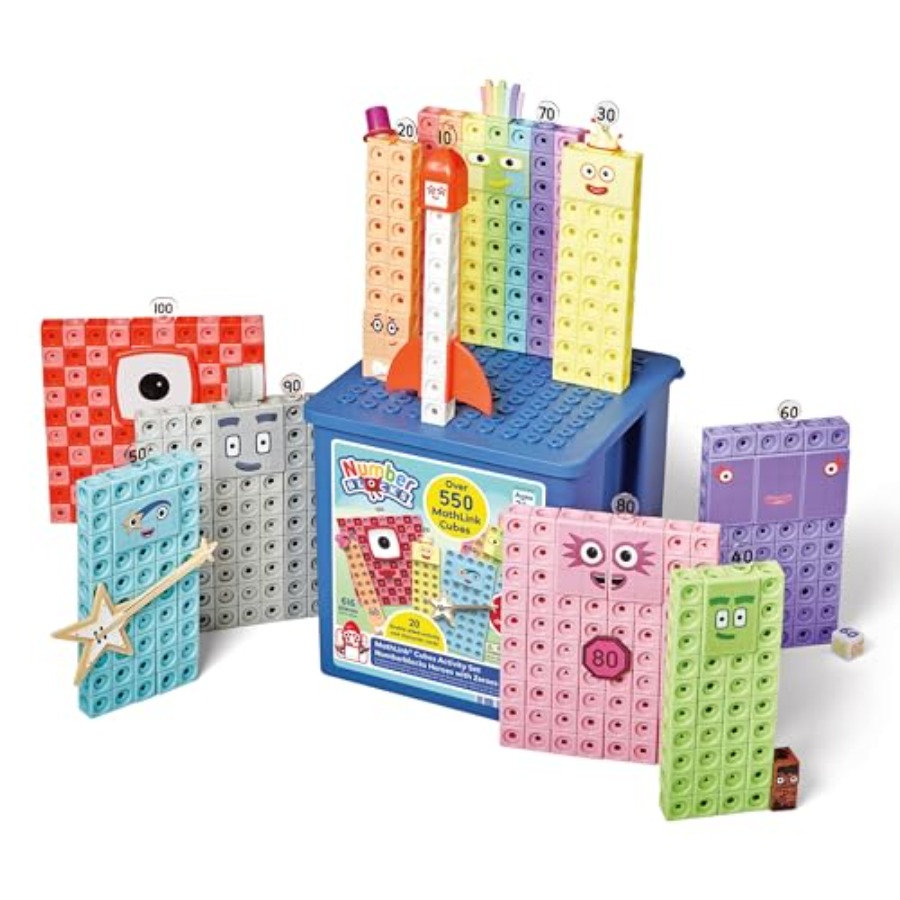 Math Manipulative Set - hand2mind Numberblocks Heroes with Zeroes MathLink