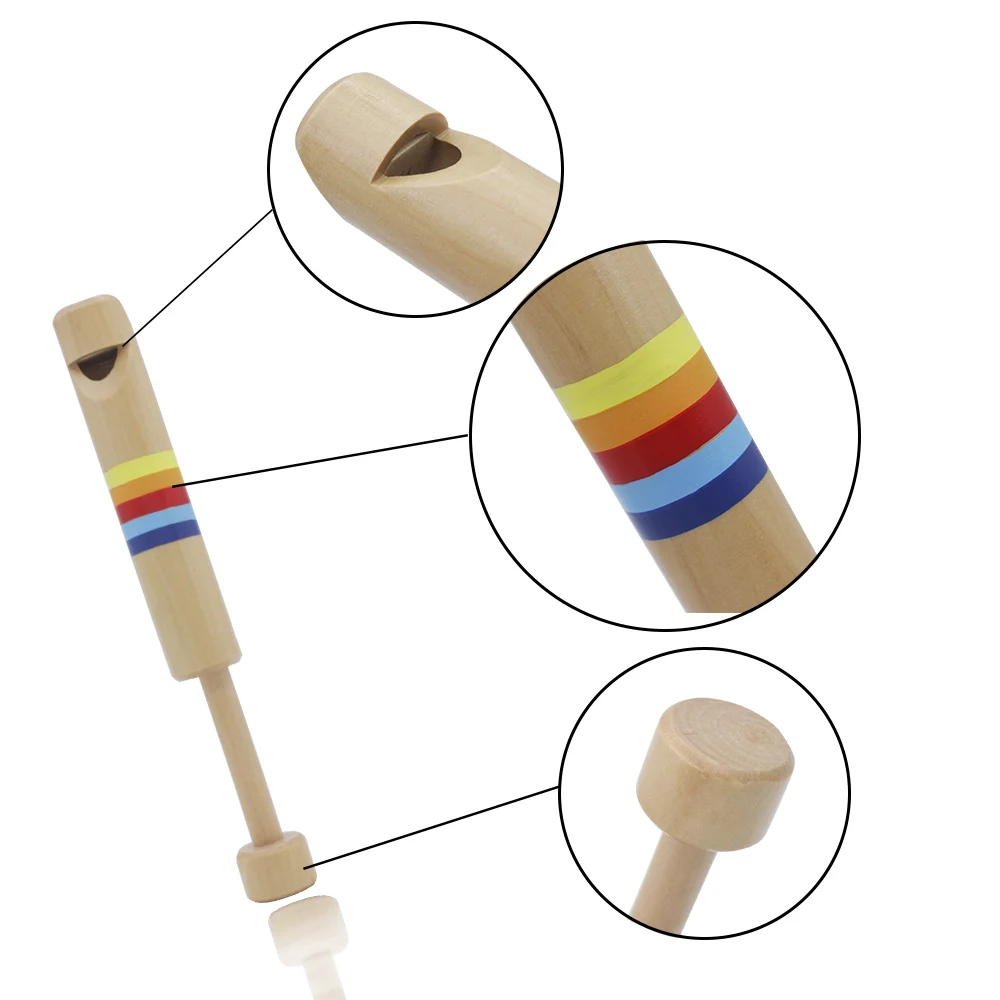 Kids Without Education - Pull-Out Recorder Wooden Small Whistles Sliding