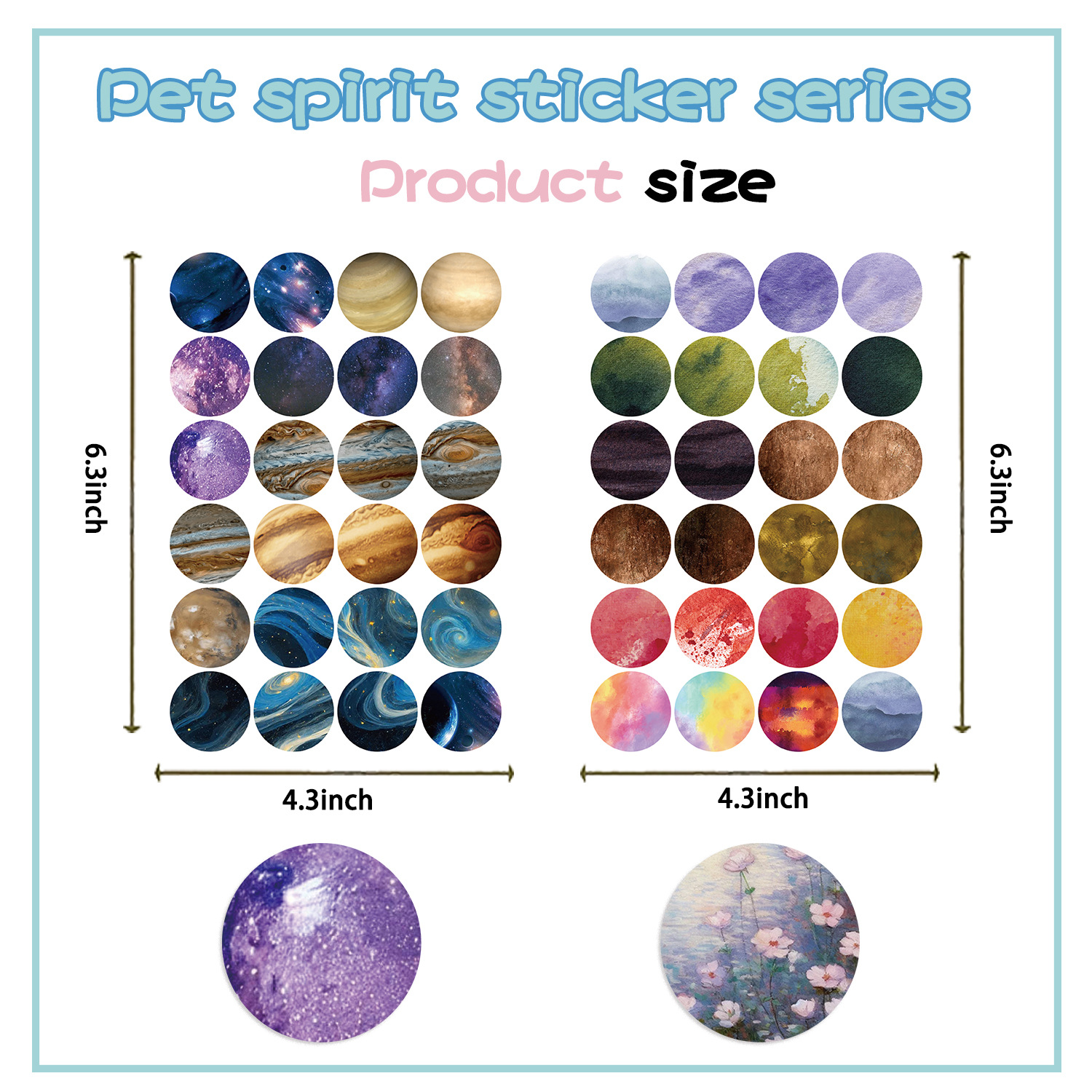 8pcs Monet Garden Round Dots G - Kids Education Account ulasan dan harga