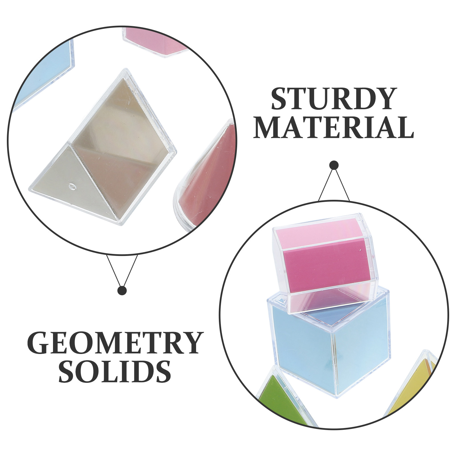 8Pcs Geometry Teaching Aid Set - Math Manipulative Set ulasan dan harga