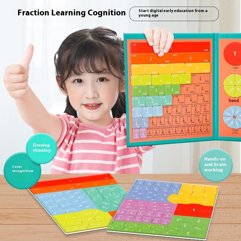 1 Set Kids Magnetic Fraction T - Math Manipulative Set ulasan dan harga
