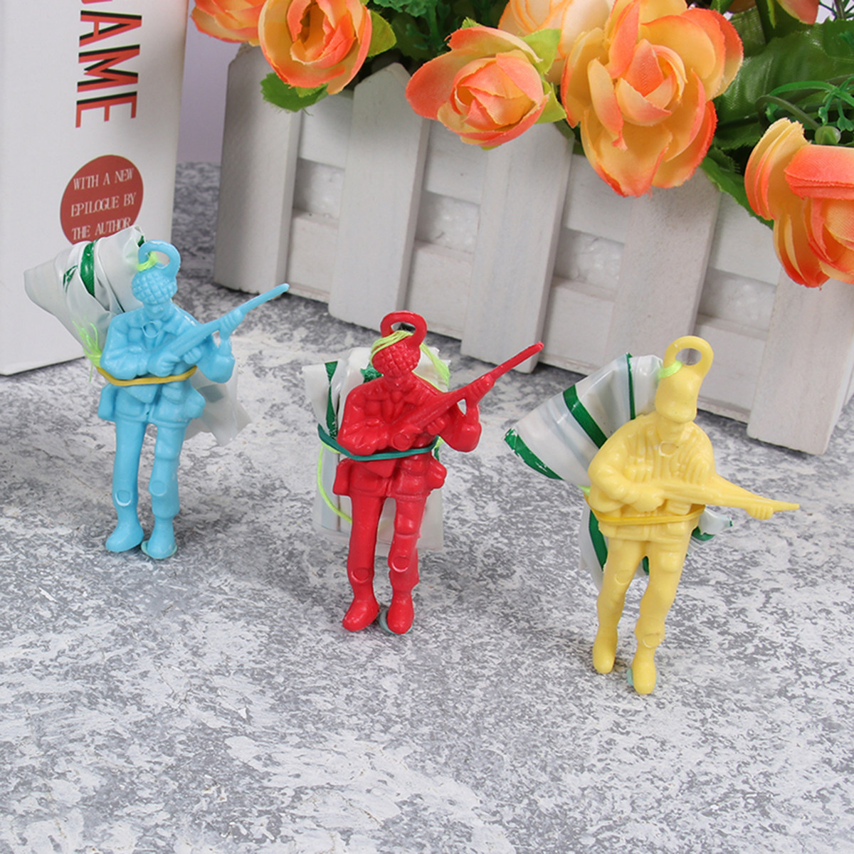 10Pcs Soldier Parachute Hand T - Kids Outdoor Education ulasan dan harga