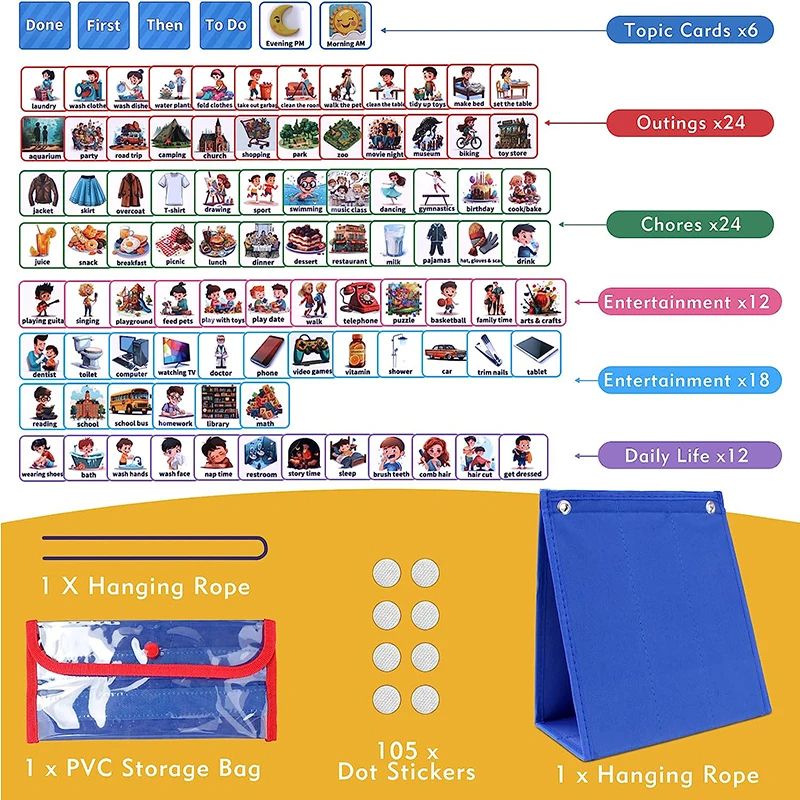 Kid Visual Schedule Hanging Vi - Kids Education Planner ulasan dan harga