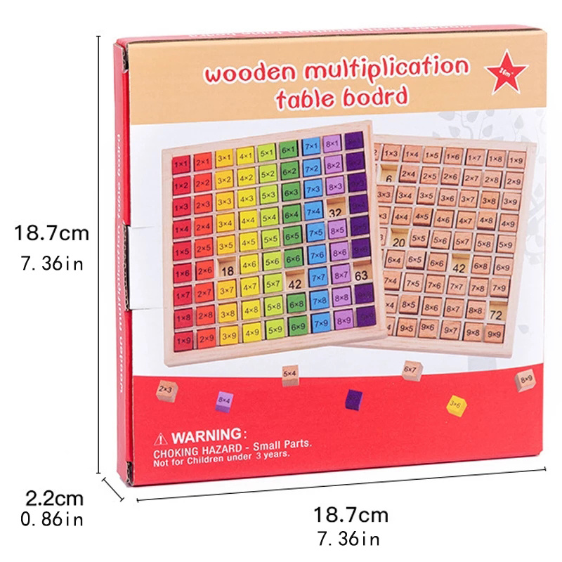 Montessori Educational Wooden  - Multiplication Table Mat ulasan dan harga