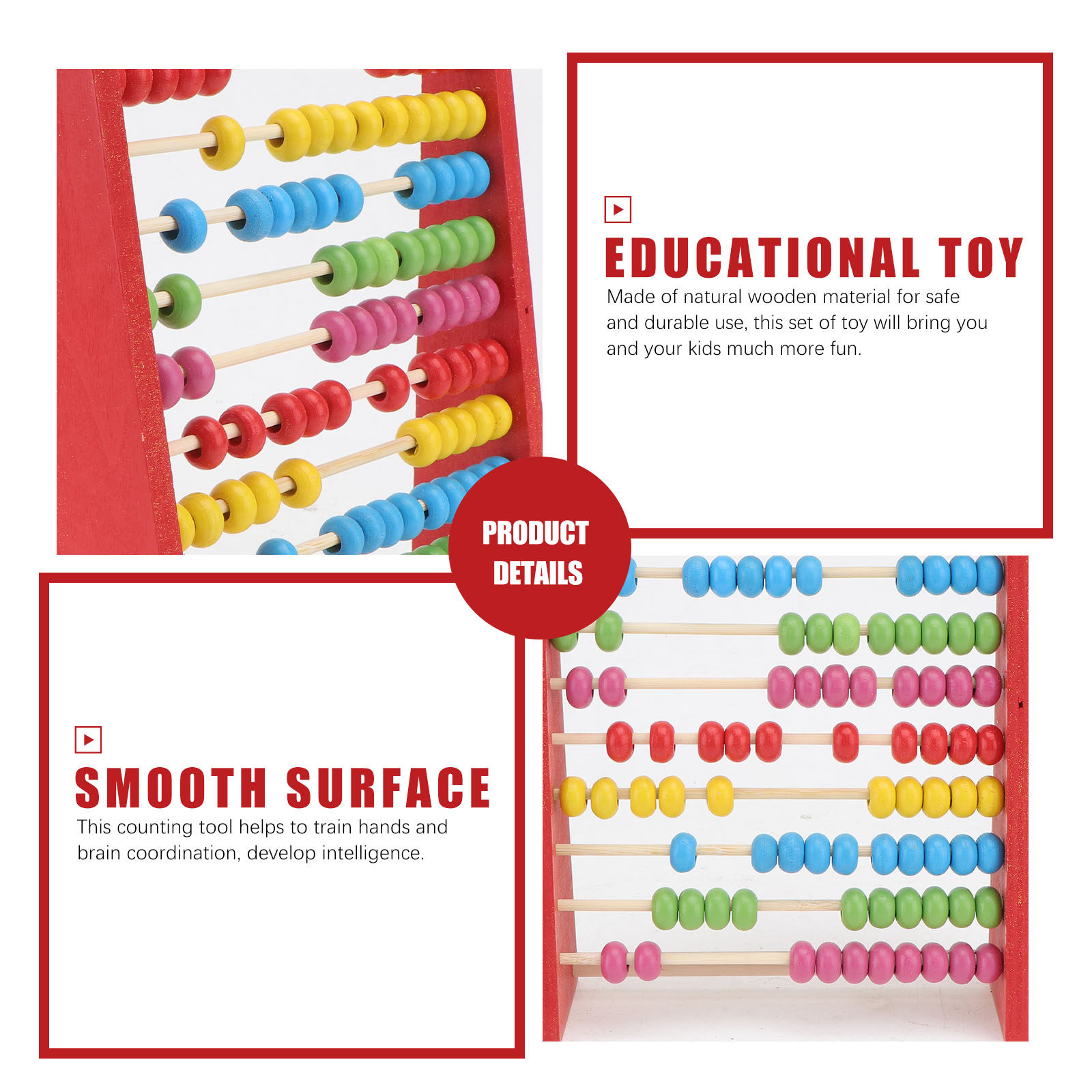 1Pcs Kids Calculate Abacus Nat - Abacus Counting Bead ulasan dan harga