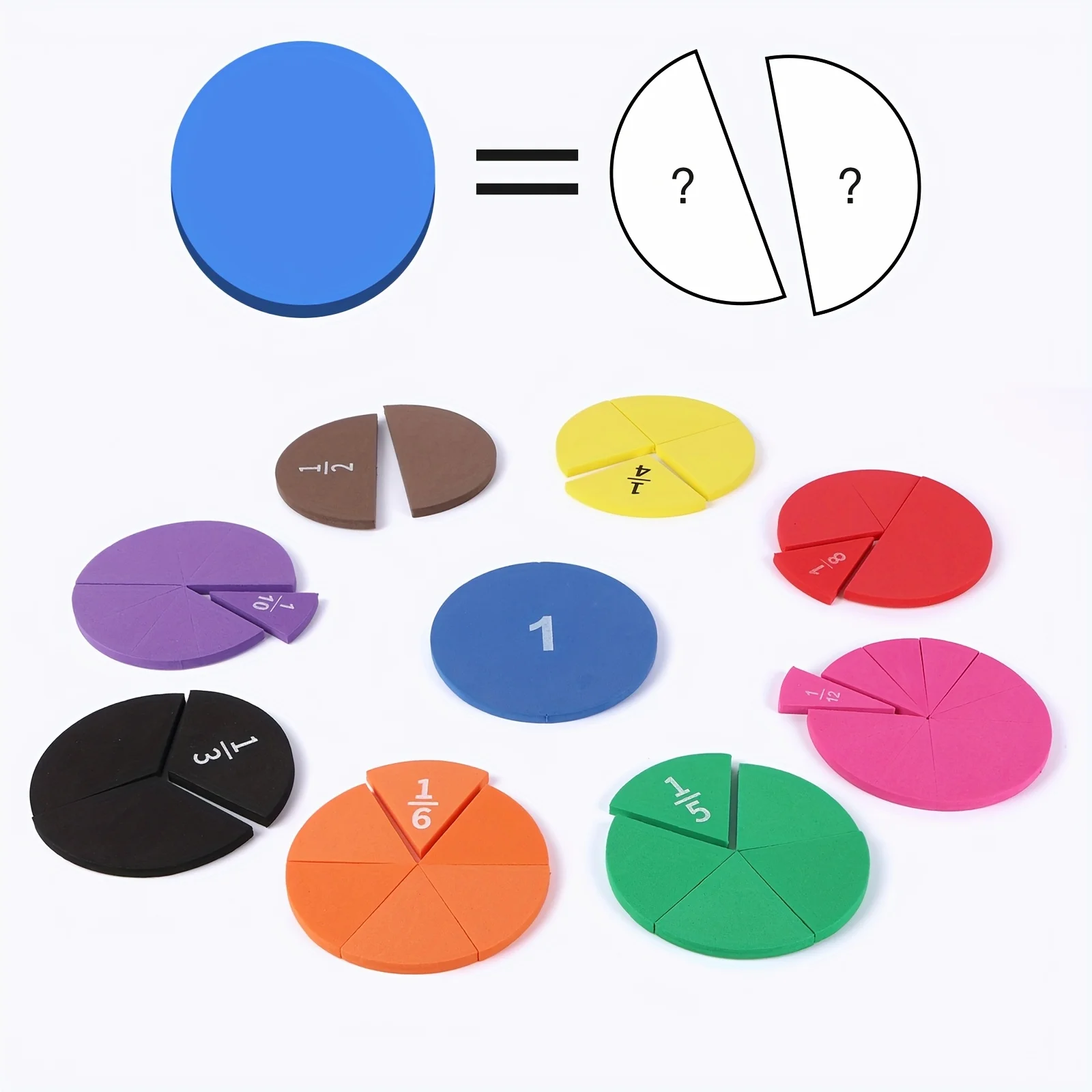 9 PCS Fraction Math Manipulati - Math Manipulative Set ulasan dan harga