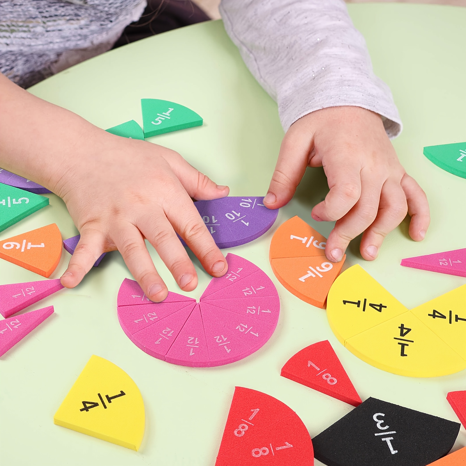 9 PCS Fraction Math Manipulati - Math Manipulative Set ulasan dan harga