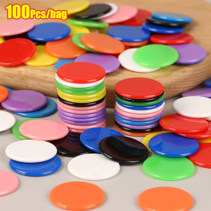100Pcs Counting Chips Set 25MM - Math Manipulative Set ulasan dan harga