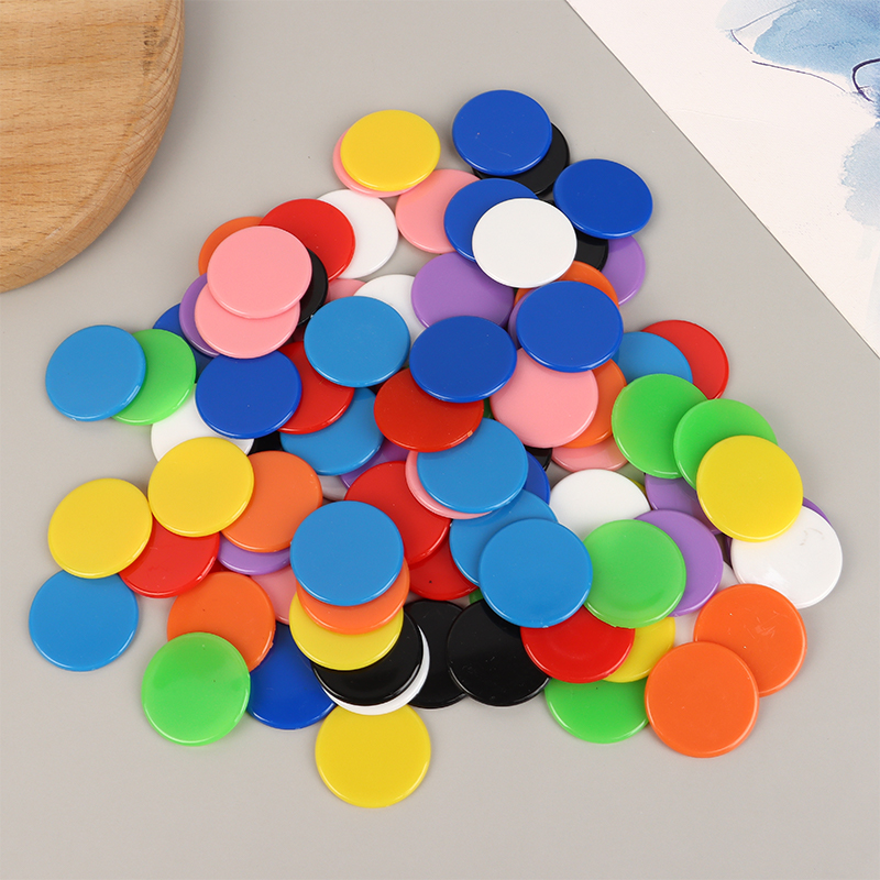 100Pcs Counting Chips Set 25MM - Math Manipulative Set ulasan dan harga
