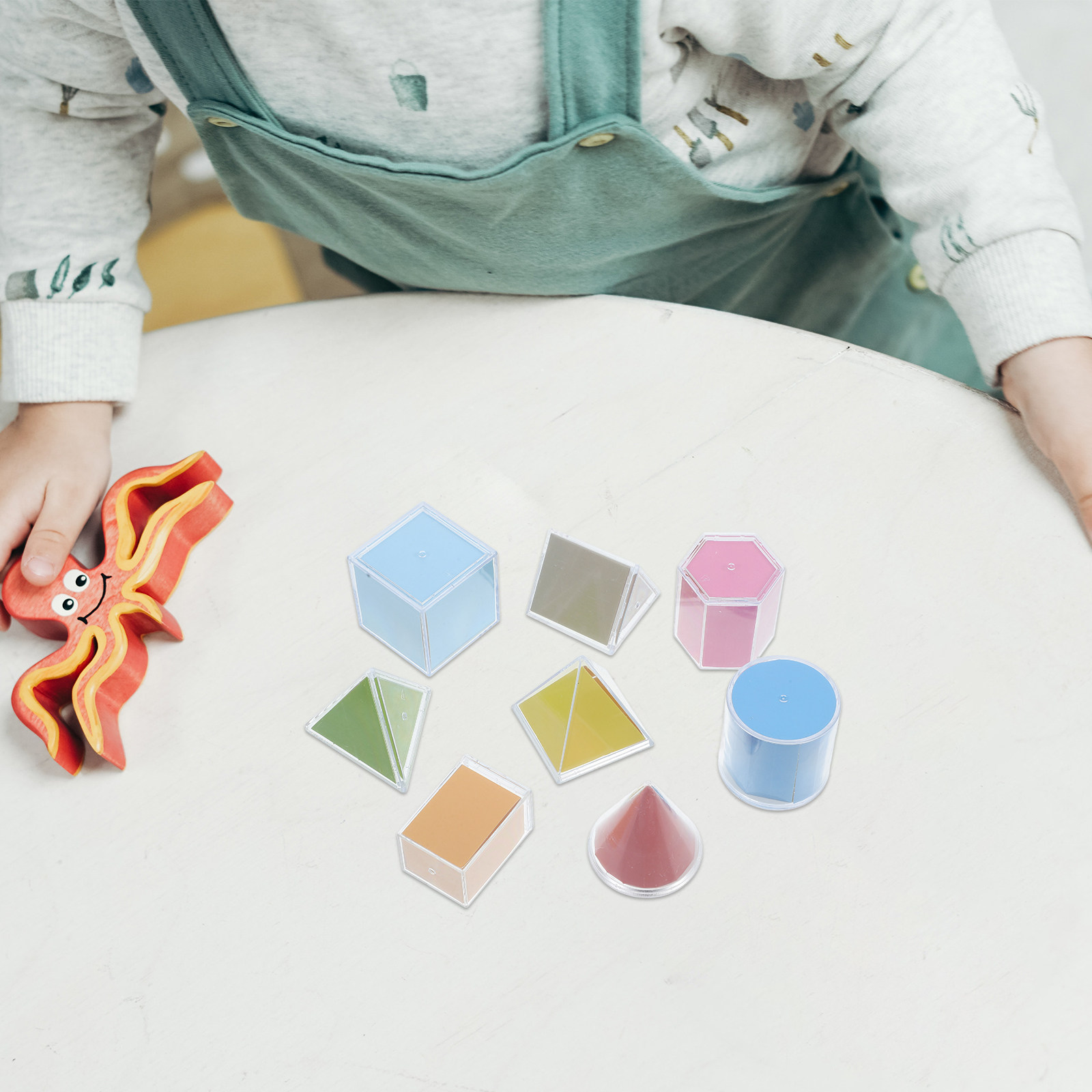 8Pcs 3D Shapes for Teaching Ge - Math Manipulative Set ulasan dan harga
