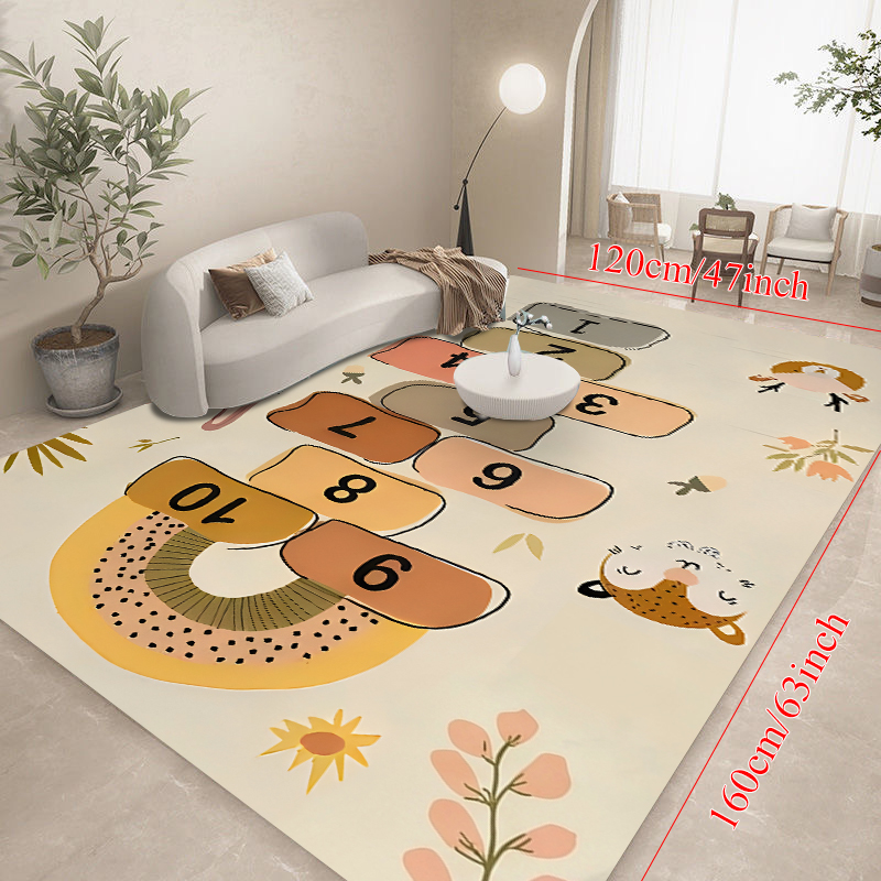 Cute Cartoon Animal Hopscotch  - Kids Education Rug ulasan dan harga