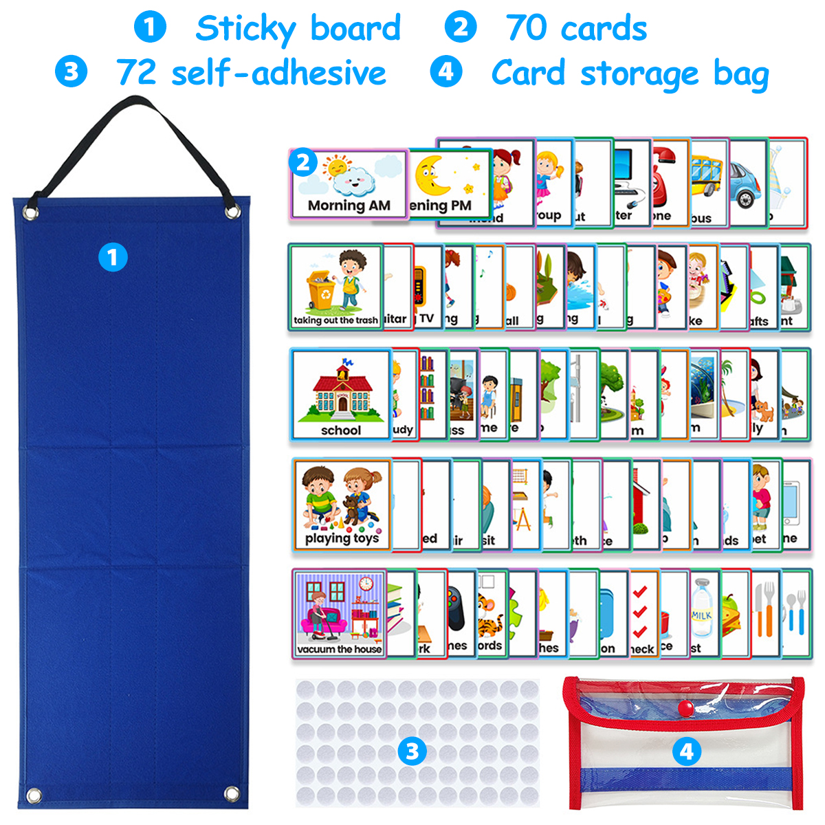 Kid Visual Schedule Hanging Vi - Kids Education Planner ulasan dan harga