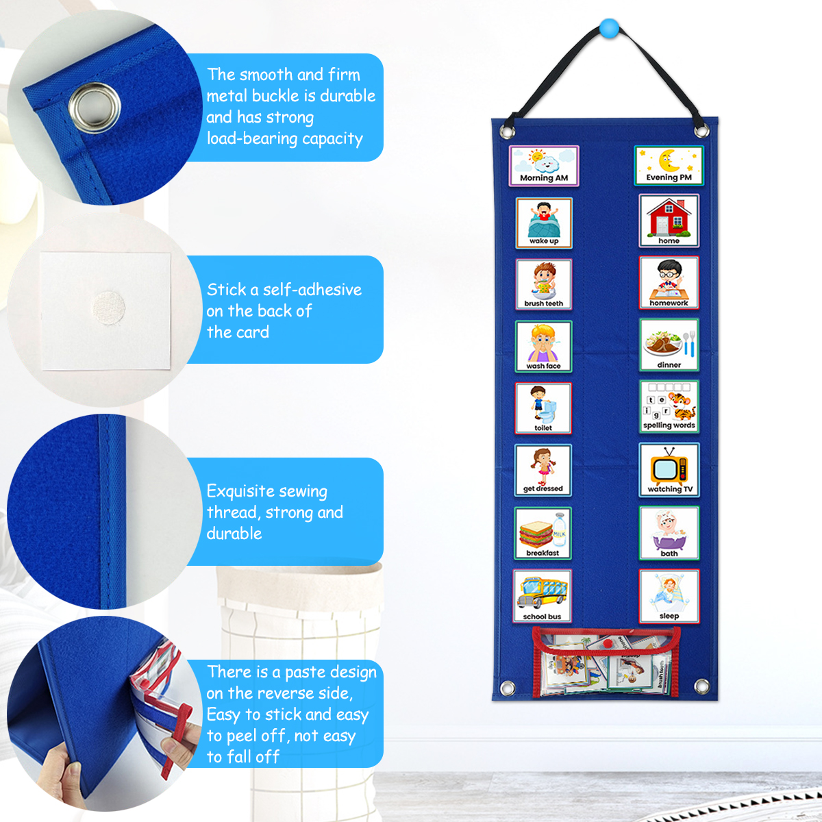 Kid Visual Schedule Hanging Vi - Kids Education Planner ulasan dan harga