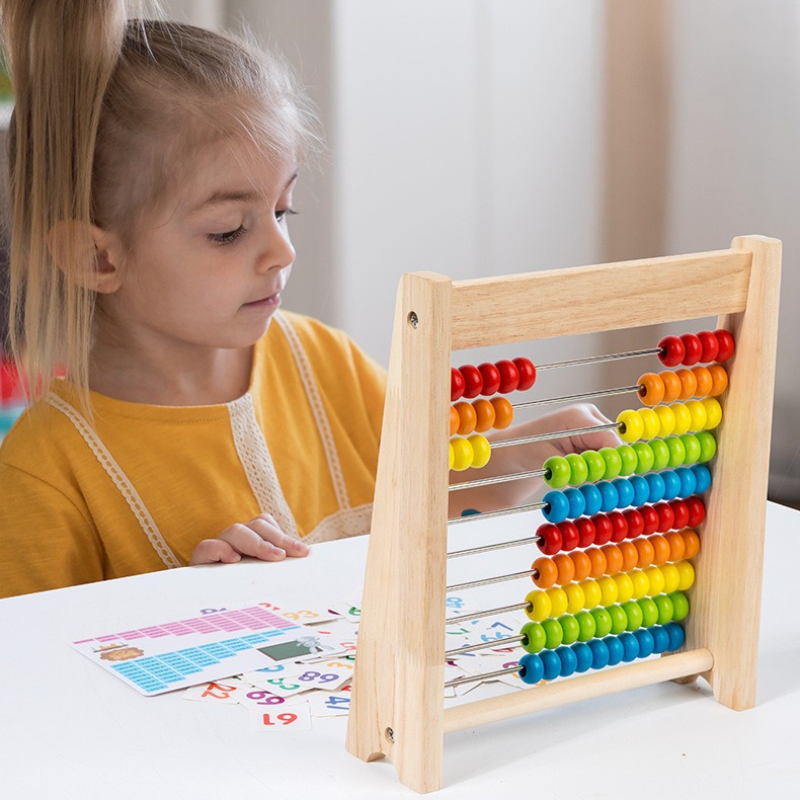 Wood Counting Beads Montessori - Abacus Counting Bead ulasan dan harga