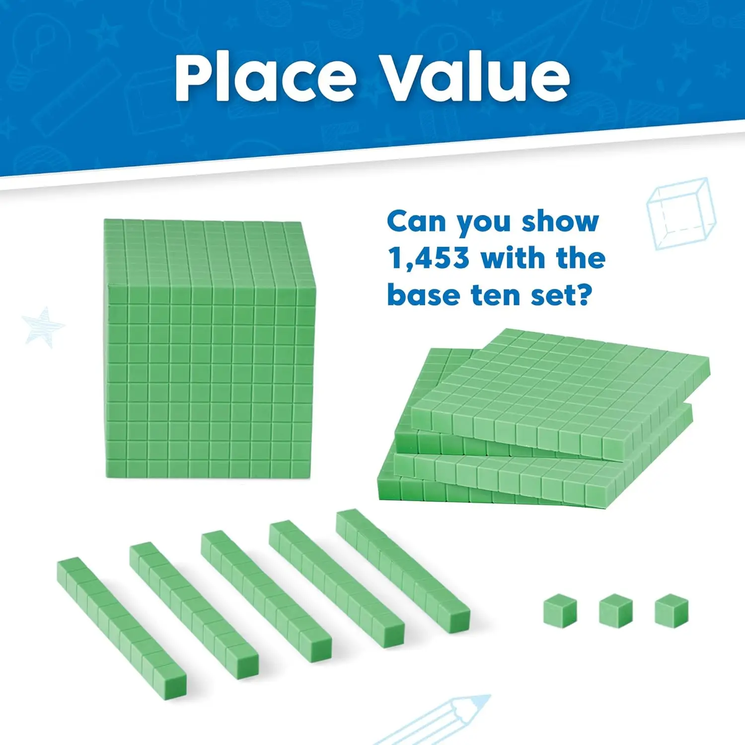 Green Foam Base Ten Blocks Com - Math Manipulative Set ulasan dan harga