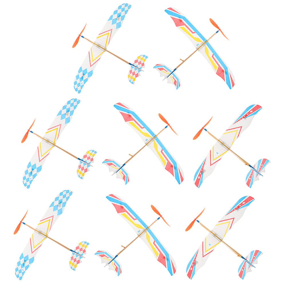 8Pcs Rubber Band Airplane Smal - Kids Outdoor Education ulasan dan harga