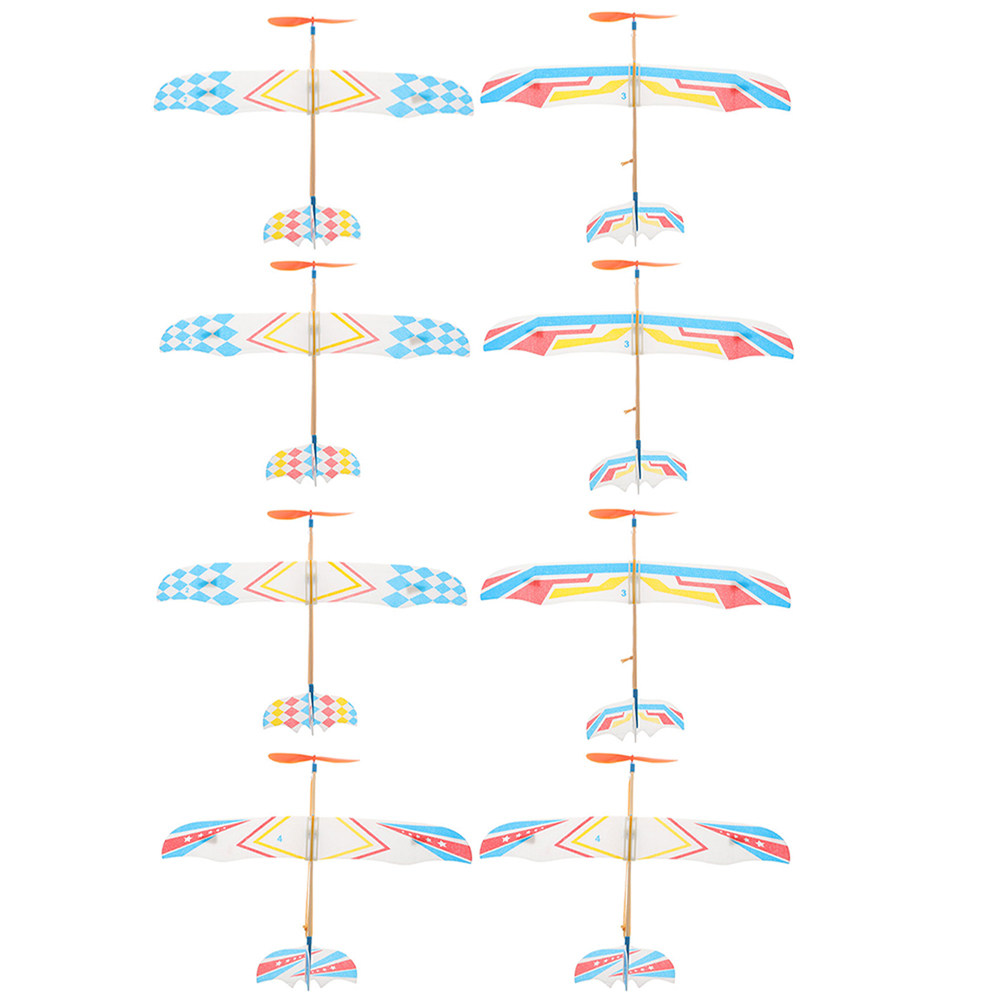 8Pcs Rubber Band Airplane Smal - Kids Outdoor Education ulasan dan harga