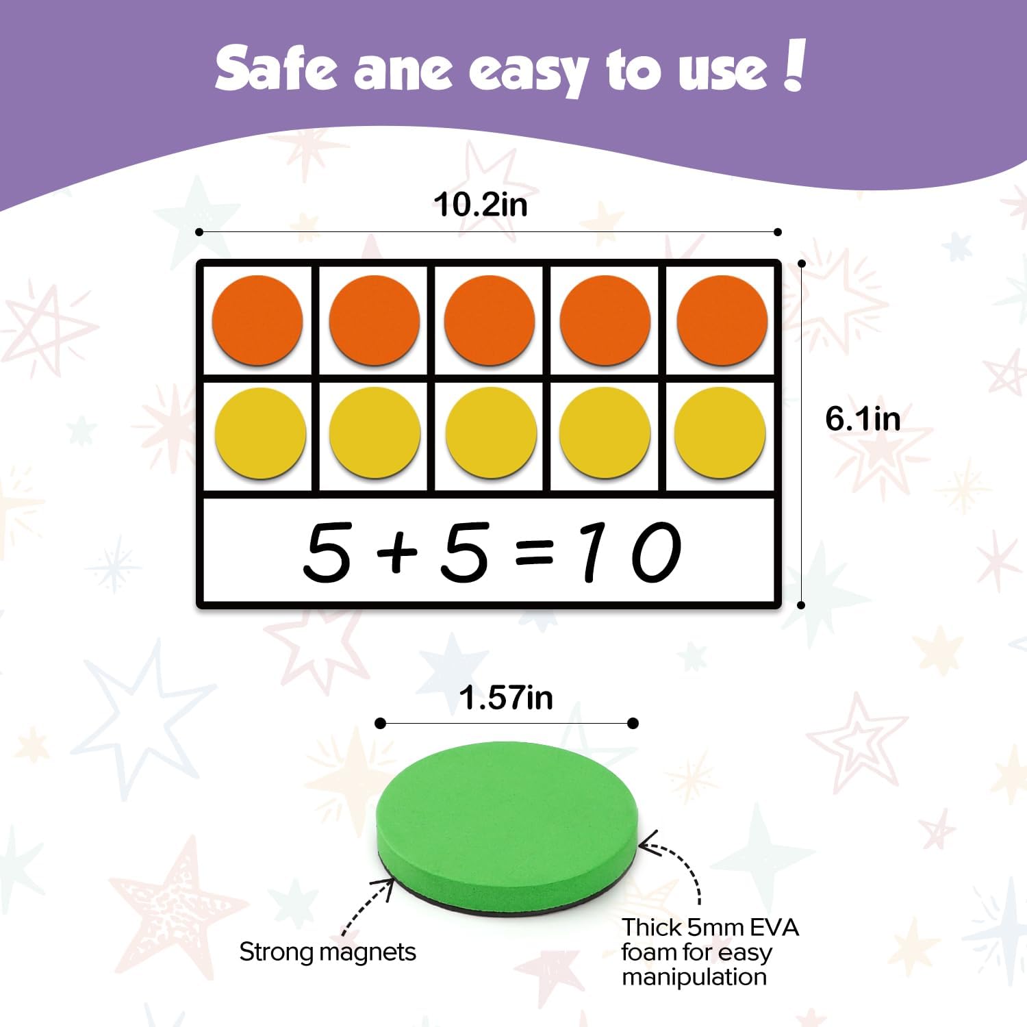 Magnetic Ten-Frame Set - Math  - Math Manipulative Set ulasan dan harga